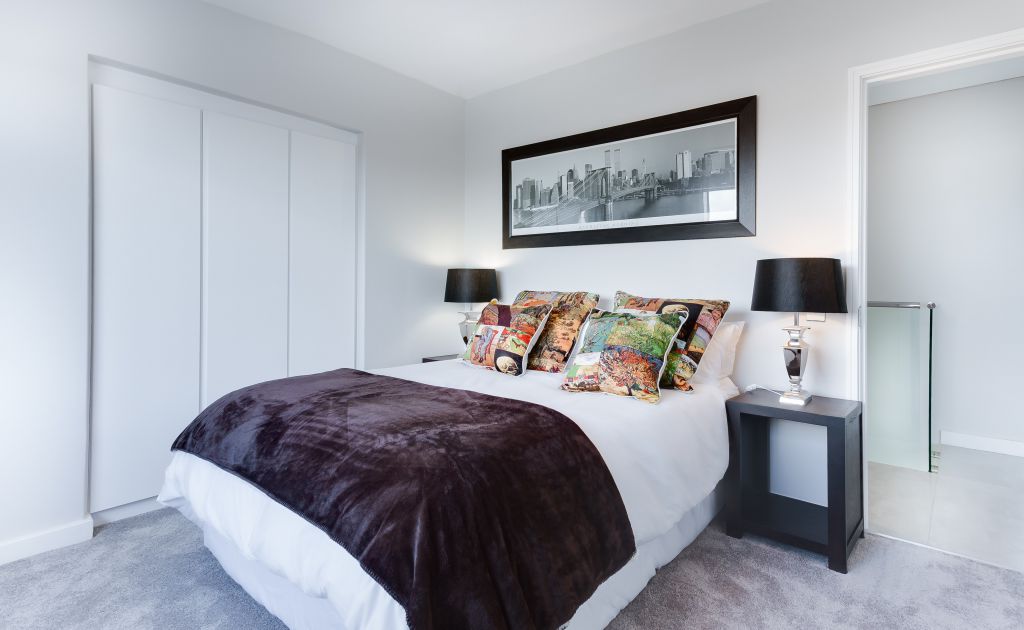 Bedroom of House 244 in Graig